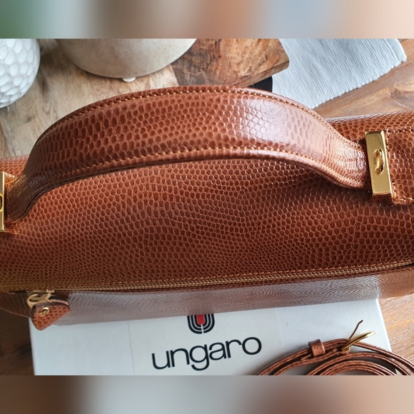 UNUSED Emanuel Ungaro Paris Brown Leather Bag - Picture 7 of 8